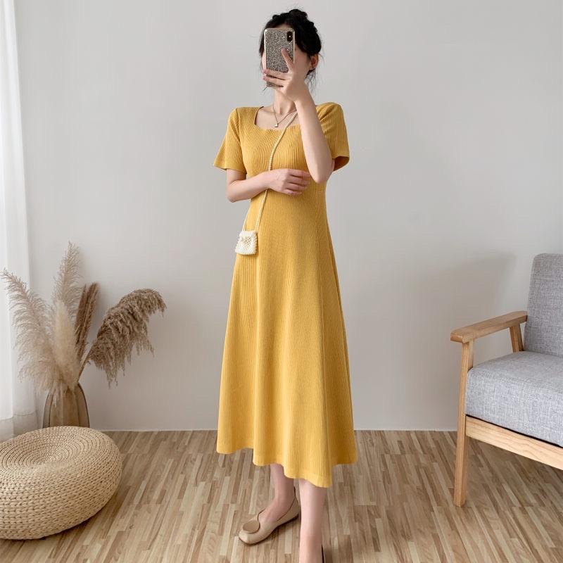 Váy len xoè tay ngắn sang trọng