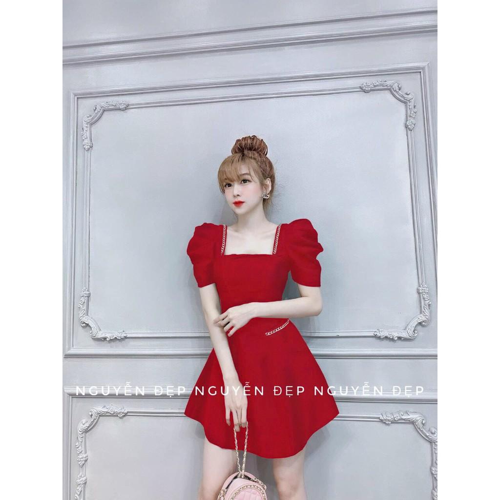 Đầm phối viền xích nữ dự tiệc siêu sang trọng