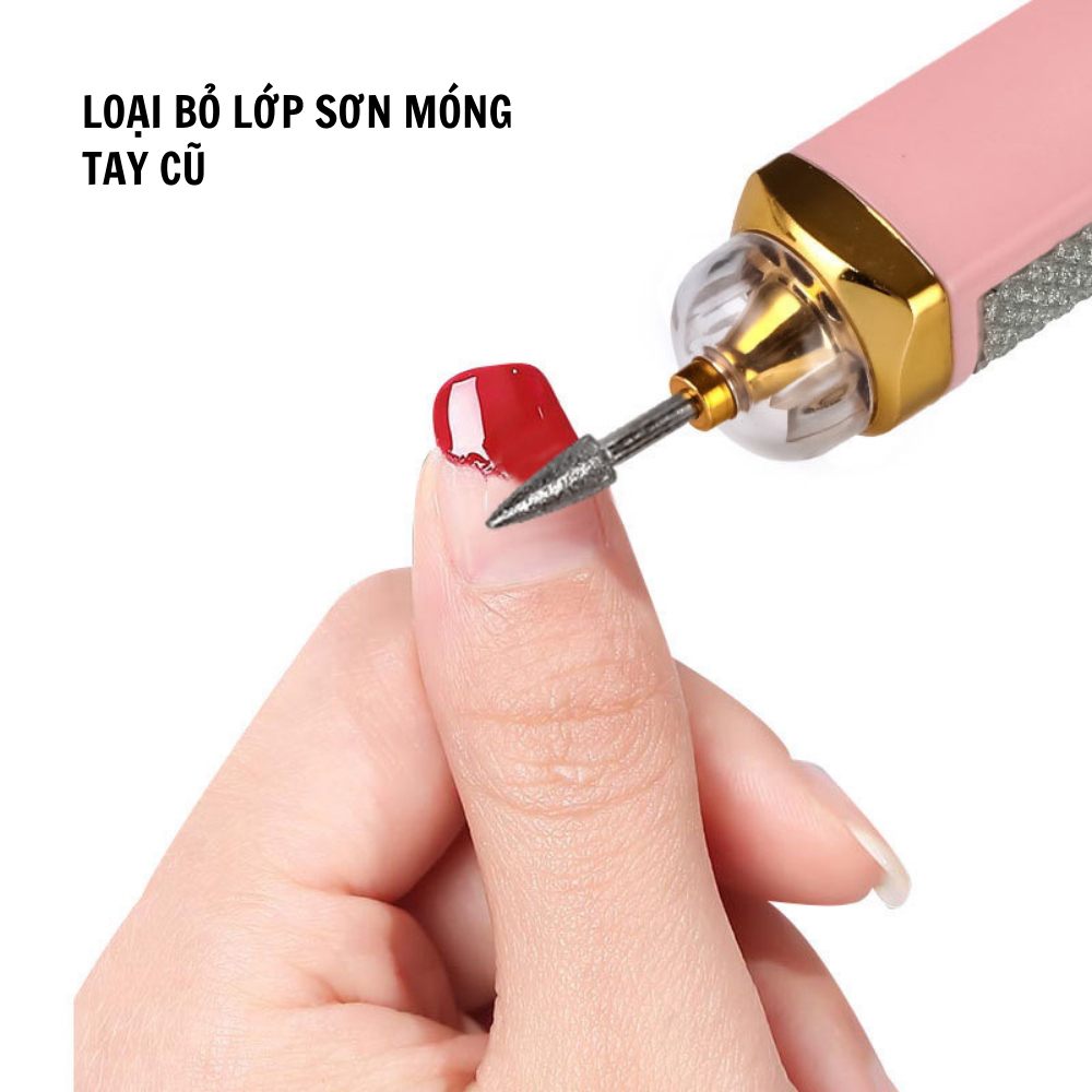 Máy mài móng cầm tay mini BZ X5- Máy dũa móng chân đa năng 5 đầu, sạc USB tiện dụng