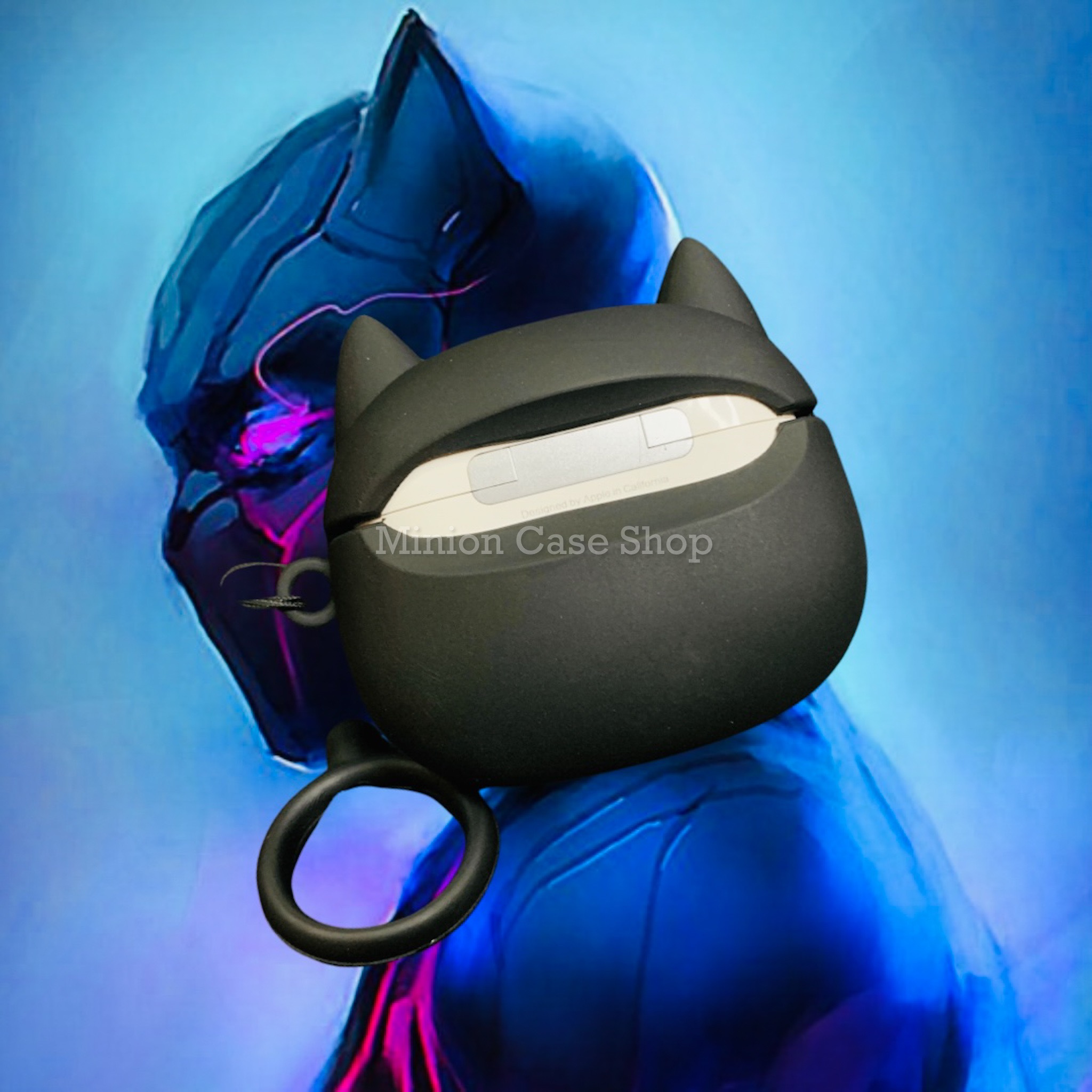 Case bảo vệ dành cho Airpods 3 hình Black Panther chất liệu silicon 3d cao cấp