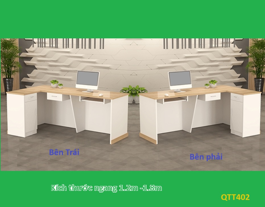 QUẦY LỄ TÂN, QUẦY TIẾP TÂN, QUẦY TÍNH TIỀN, QUẦY THU NGÂN QTT402 - Nội thất lắp ráp Viễn Đông Adv
