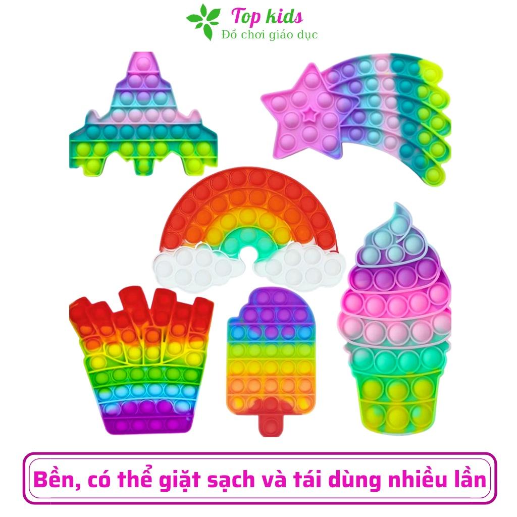 Pop it giá rẻ đồ chơi giáo dục thông minh phát triển trí tuệ giải trí giảm căng thẳng xả stress