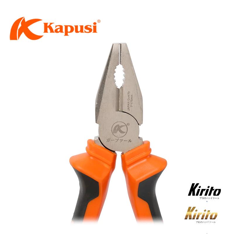 Kìm Điện Niken Kapusi Japan 7 Inch (175mm) – Chất Liệu Thép CR-V, Tay Cầm Bọc Nhựa Cao Cấp – Mã K8022