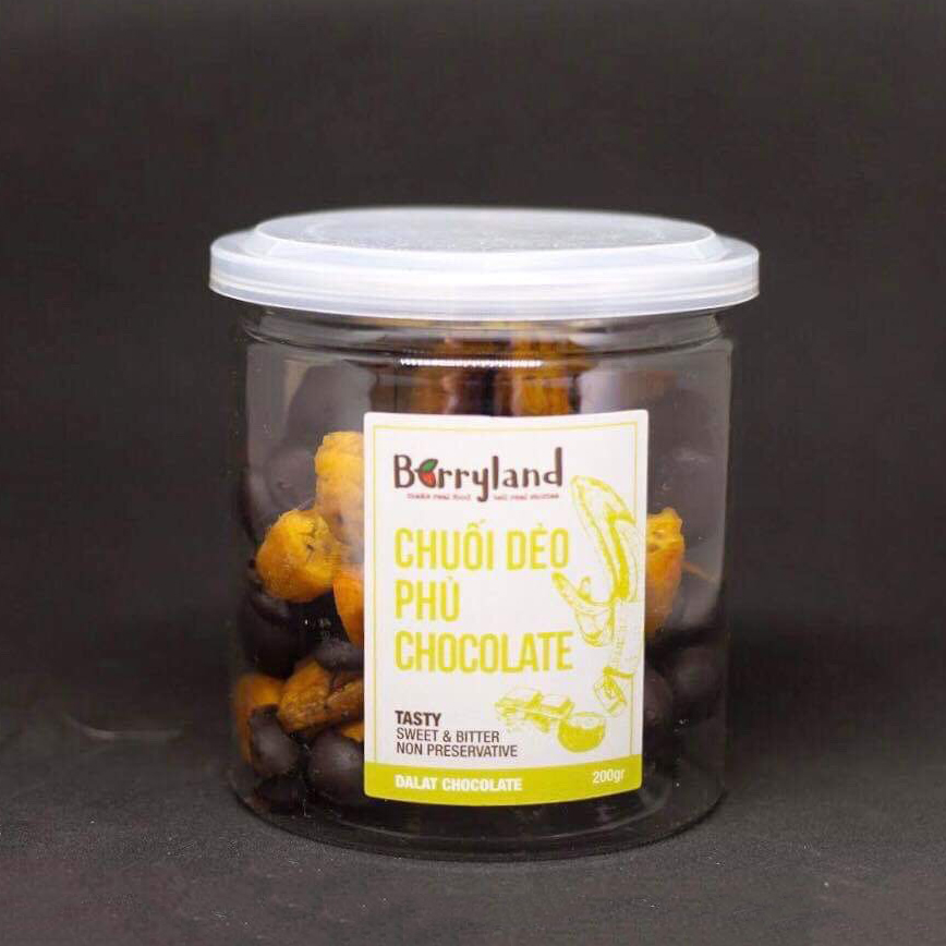 Chuối sấy dẻo phủ Chocolate BerryLand