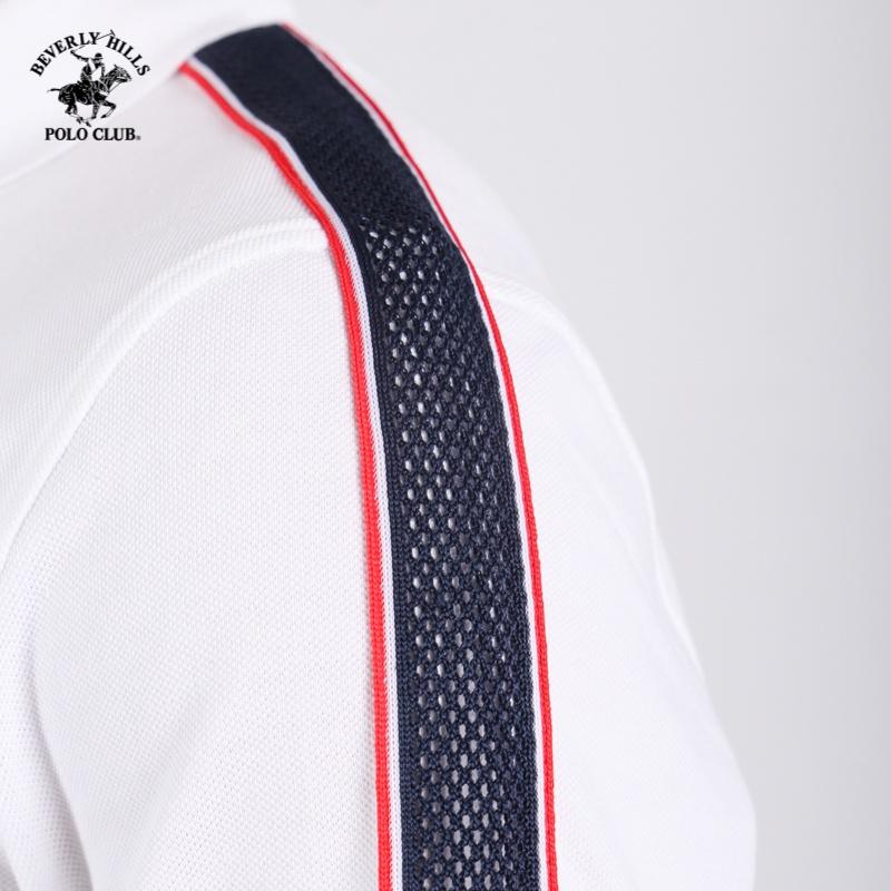 Áo polo tay dài Nam Beverly Hills Polo Club Slimfit Trắng WH- PMRLS20TL128