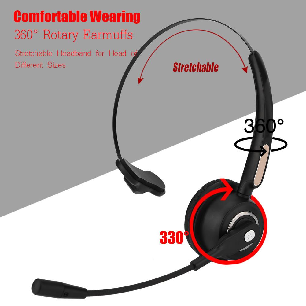 Trung Tâm Gọi Tai Nghe Bluetooth Tai Nghe Không Dây Trên-Đầu Tai Nghe Chống Ồn Với USB Cho Xe Tải Xe Trình Điều Khiển Văn Phòng điện Thoại
