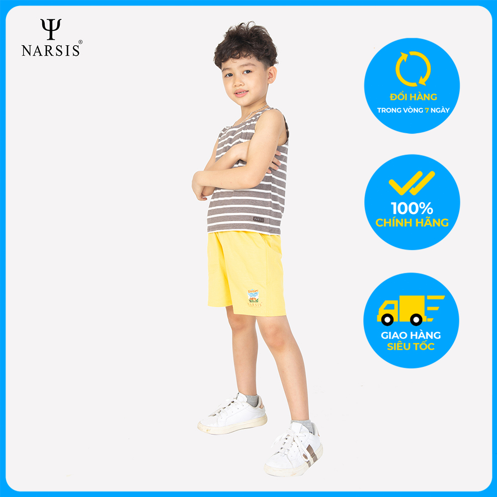 Quần Shorts bé trai Narsis KS1008 chất liệu Cotton màu vàng sáng