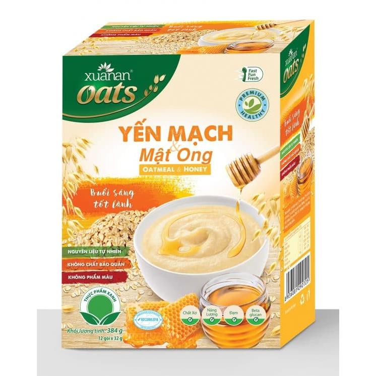 Yến Mạch Và Mật Ong Xuân An Hộp 384G {32g*12 gói}