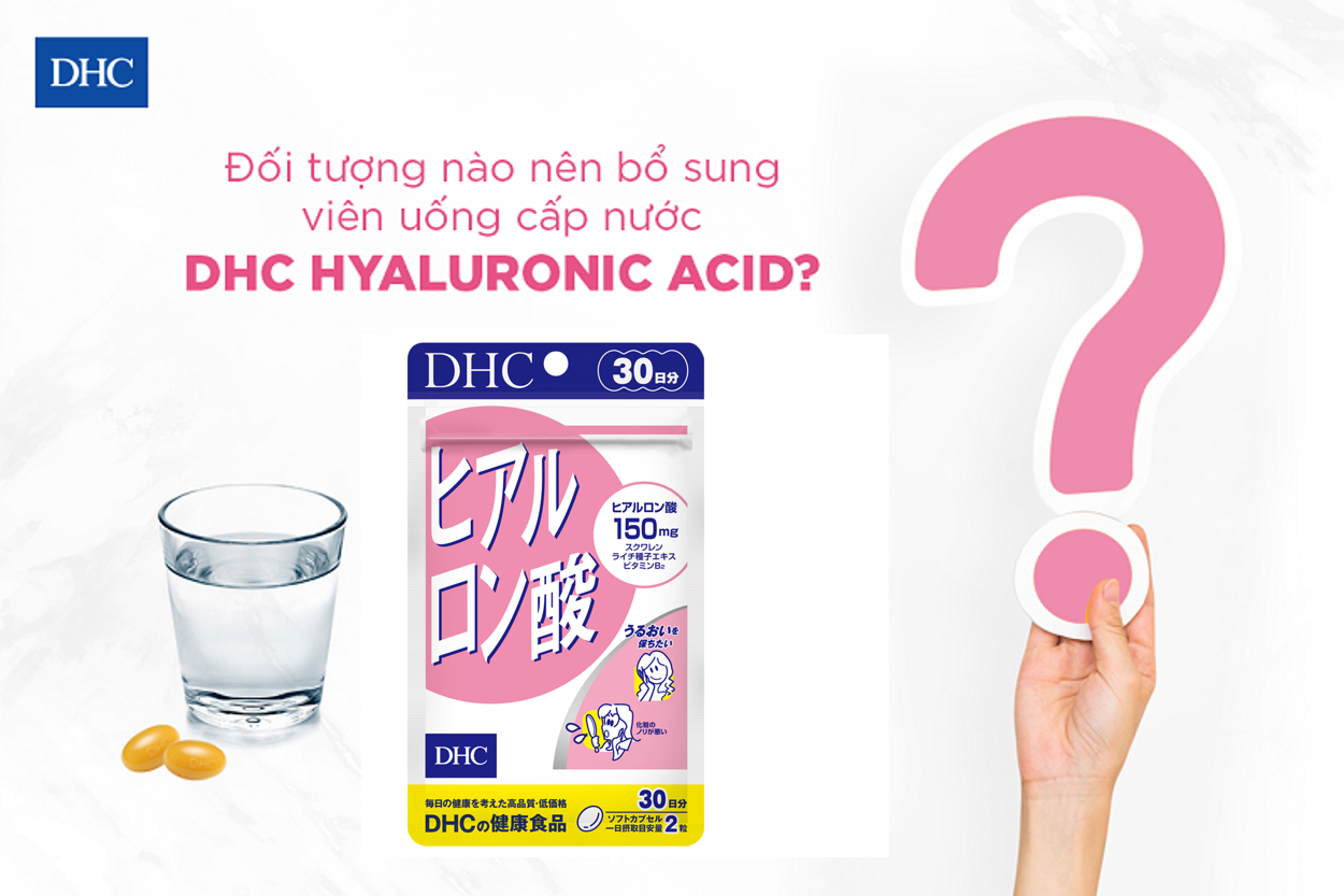 Viên Uống Cấp Nước Giữ Ẩm DHC Hyaluronic Acid Hỗ Trợ Làn Da Căng Mịn, Sáng Bóng Gói 60 Viên
