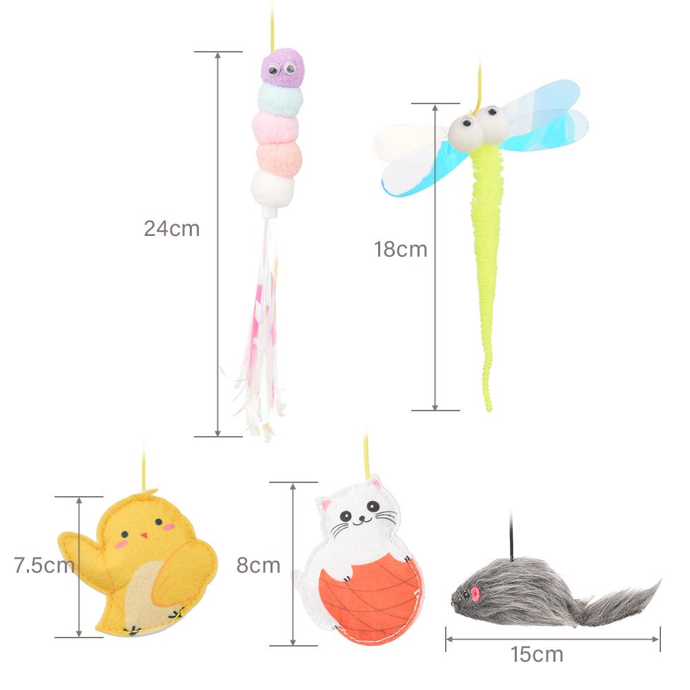 Bộ 5 Đồ Chơi Treo Cửa Tự Động Tương Tác Cho Mèo Cưng