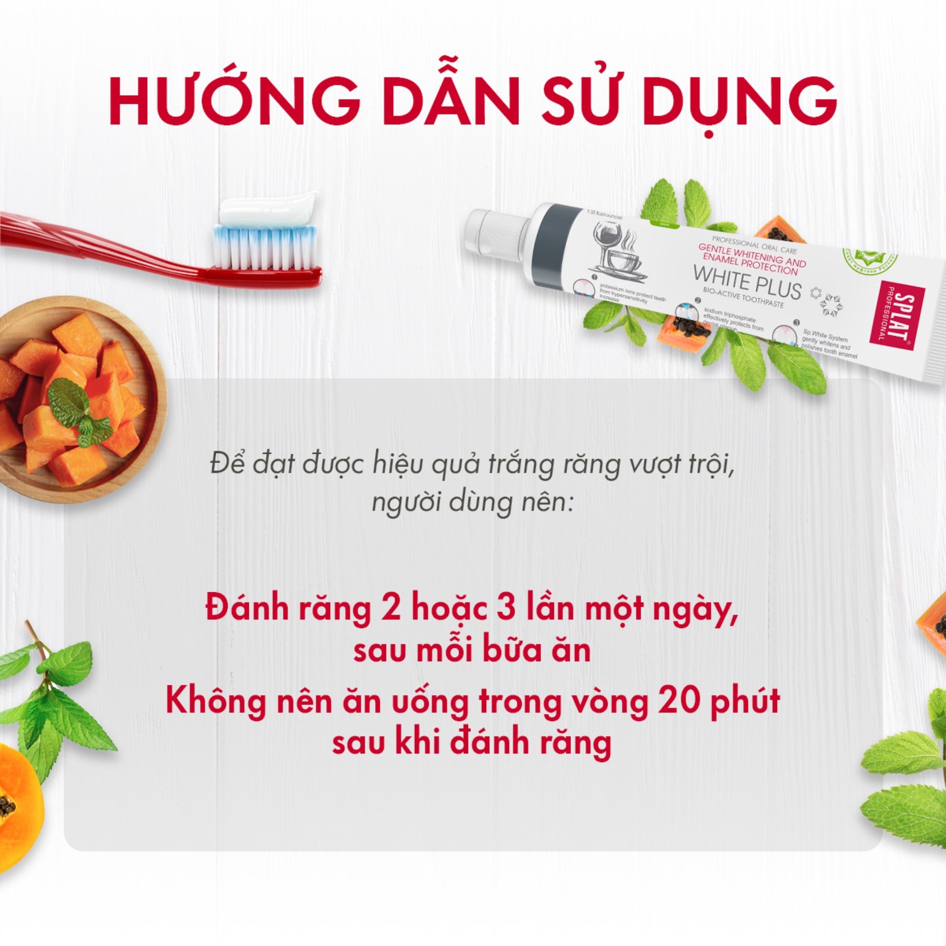 Kem Đánh Răng SPLAT White Plus Professional series Giúp Răng Chắc Khoẻ, Trắng Sáng Hạn Chế Mảng Bám Dung Tích 40ml