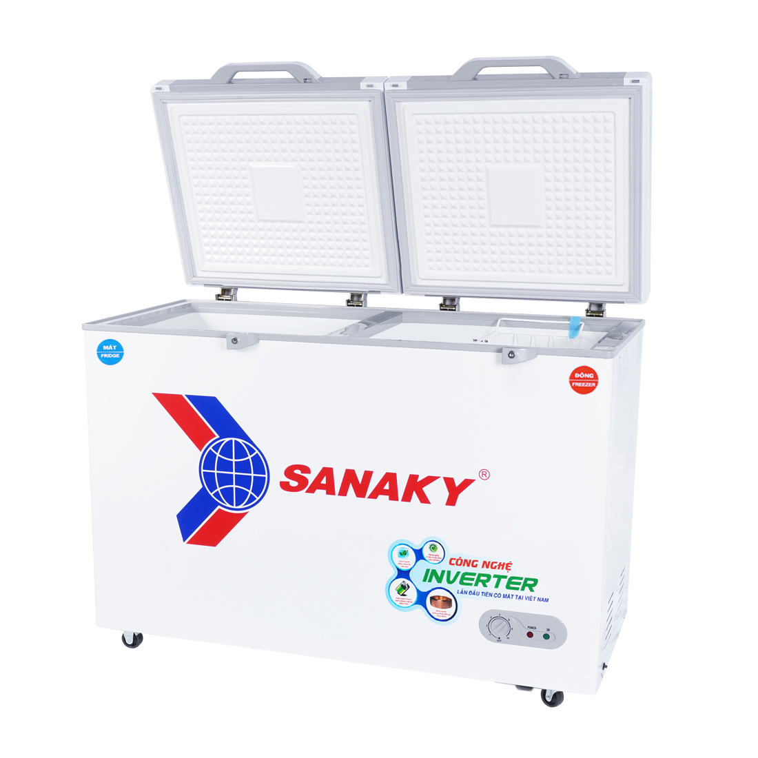 TỦ ĐÔNG MÁT INVERTER SANAKY 300 LÍT VH-4099W4K ĐỒNG - HÀNG CHÍNH HÃNG