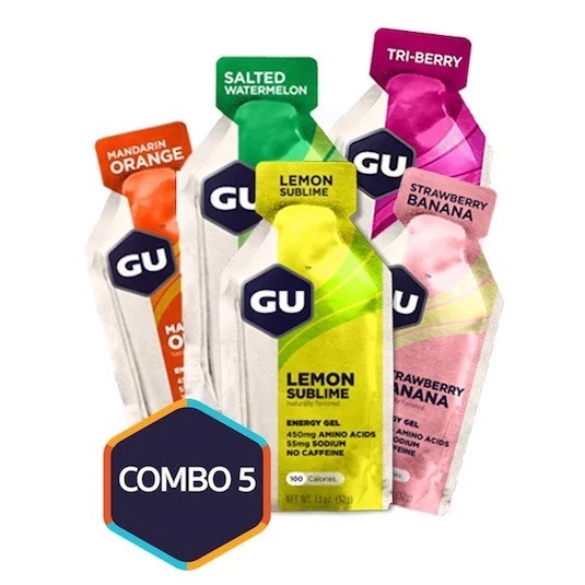 Combo 5 gói gel năng lượng GU Energy Gel (Giao mùi ngẫu nhiên)