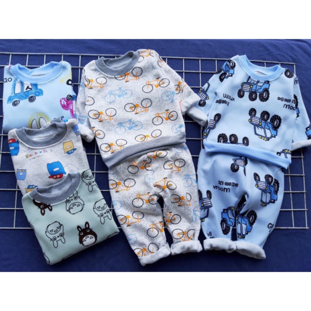 Set 5 bộ nỉ bông chất nỉ bông đẹp cho bé trai