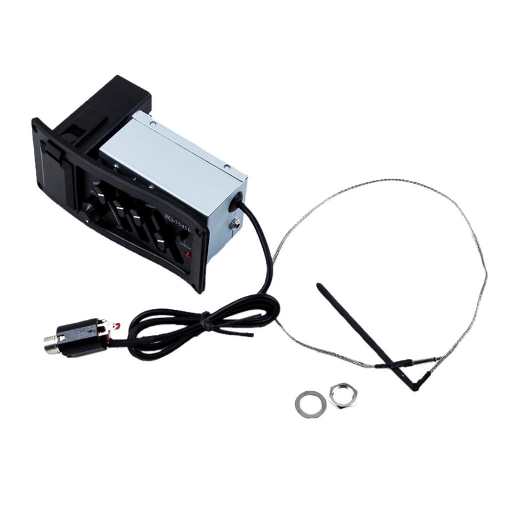 4 Band EQ Guitar Preamp Equalizer For Acoustic Folk Classical Guitar