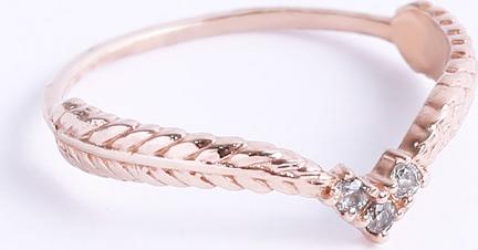 Nhẫn bạc nữ lông vũ 925 mạ vàng hồng 18k tphcm Gix Jewel N05
