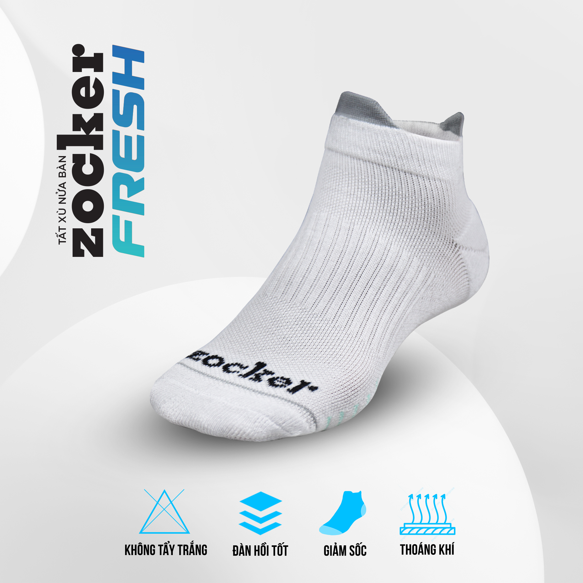 Tất Chạy Bộ siêu thông thoáng thấm hút mồ hôi Zocker Fresh