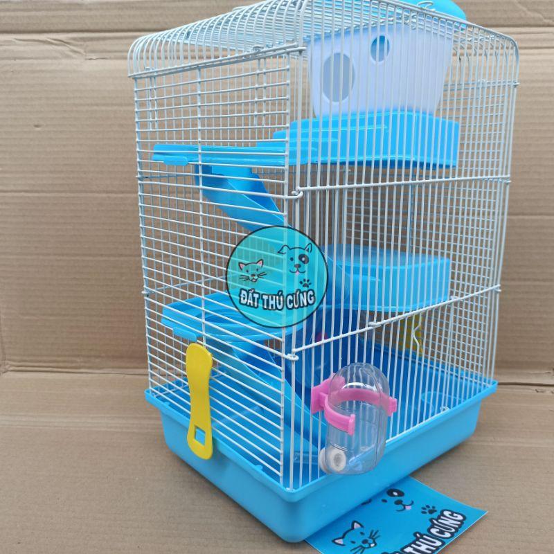 Lồng Hamster ba tầng Size Lớn đầy đủ phụ kiện kèm theo.