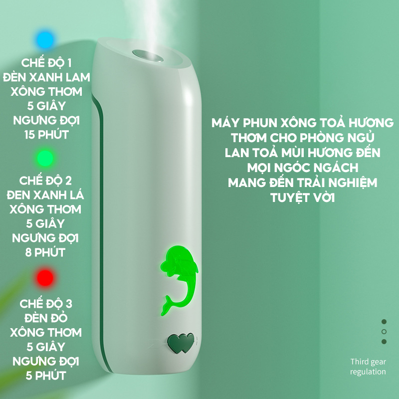 Máy Phun Xông Nước Hoa Khuyếch Tán Mùi Hương Phòng Ngủ Có Chức Năng Hẹn Giờ