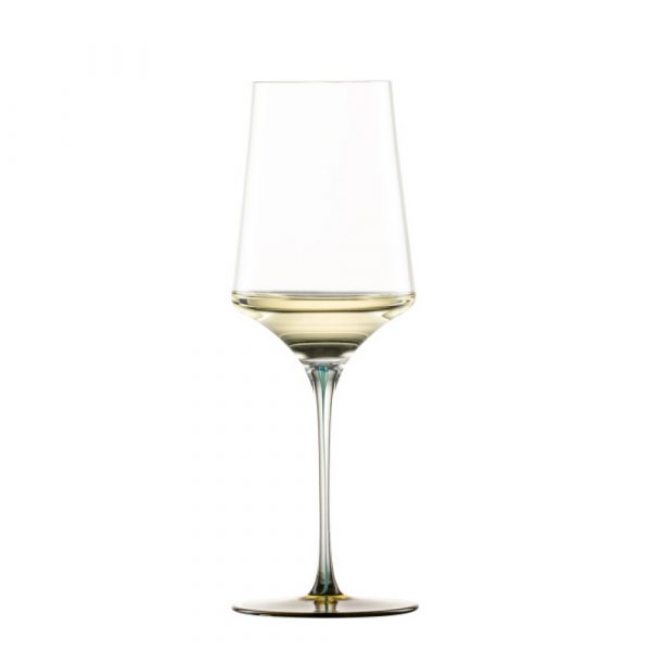 Ly Rượu Vang Trắng Pha Lê Zwiesel Ink 123421 22.9cm 407ml Chân Đế Màu Xanh Lá Ochre hàng chính hãng