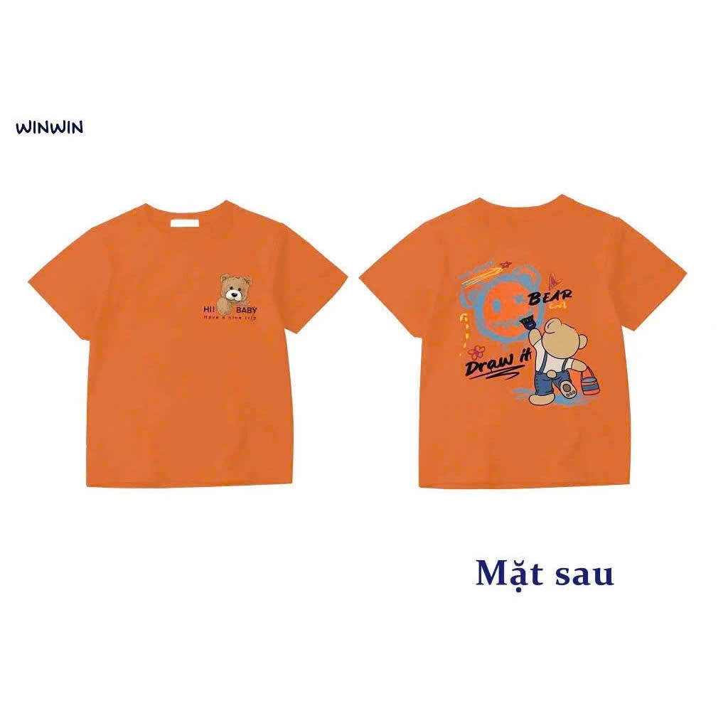 ÁO THUN BÉ TRAI NGẮN TAY 4C CHÍNH PHẨM FORM BASIC HOẠ TIẾT NĂNG ĐỘNG MÙA HÈ TỪ 8-55KG CHO BÉ TRAI