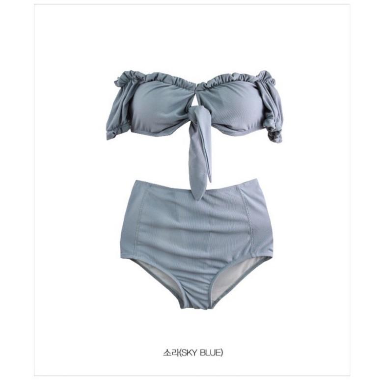 Bikini 2 Mảnh 2021 Quảng Châu Cạp Cao Che Khuyết Điểm Chất Đẹp HX21