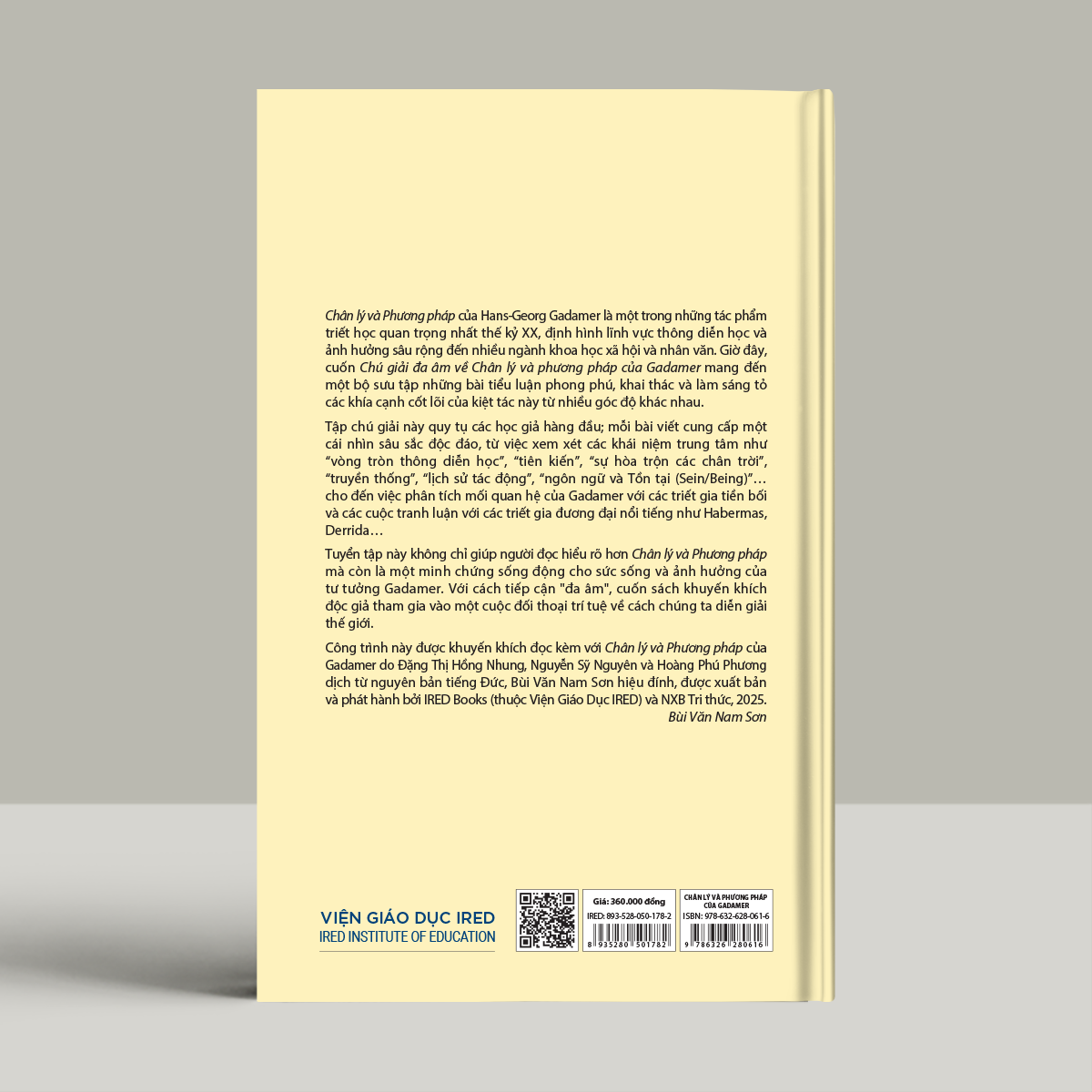 Sách - Chú Giải Đa Âm về Chân Lý và Phương Pháp của Gadamer - IRED Books