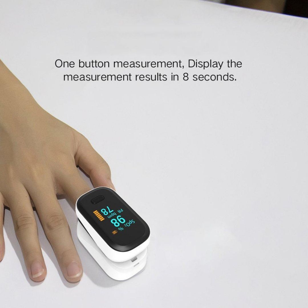Máy Đo Nồng Độ Oxy trong Máu và Nhip Tim SPO2 YONKER 80B , đo Huyết áp dạng kẹp tay, màn hình OLED - Hàng Chuẩn