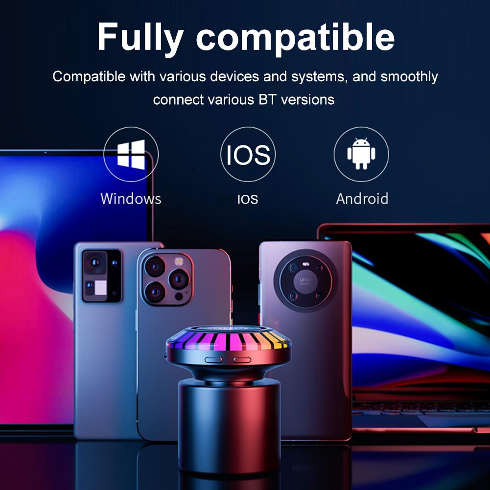 Dẫn truyền xương Loa âm thanh nổi Bluetooth Điều khiển ứng dụng Hộp âm thanh nổi Hộp thu ánh sáng khí quyển Đèn thu âm mini HiFi không dây Màu sắc: F8