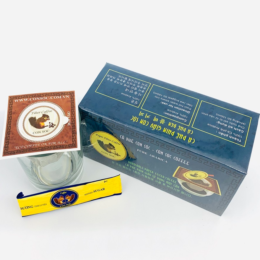 Cà phê Con Sóc Phin Lọc Xanh Đơn