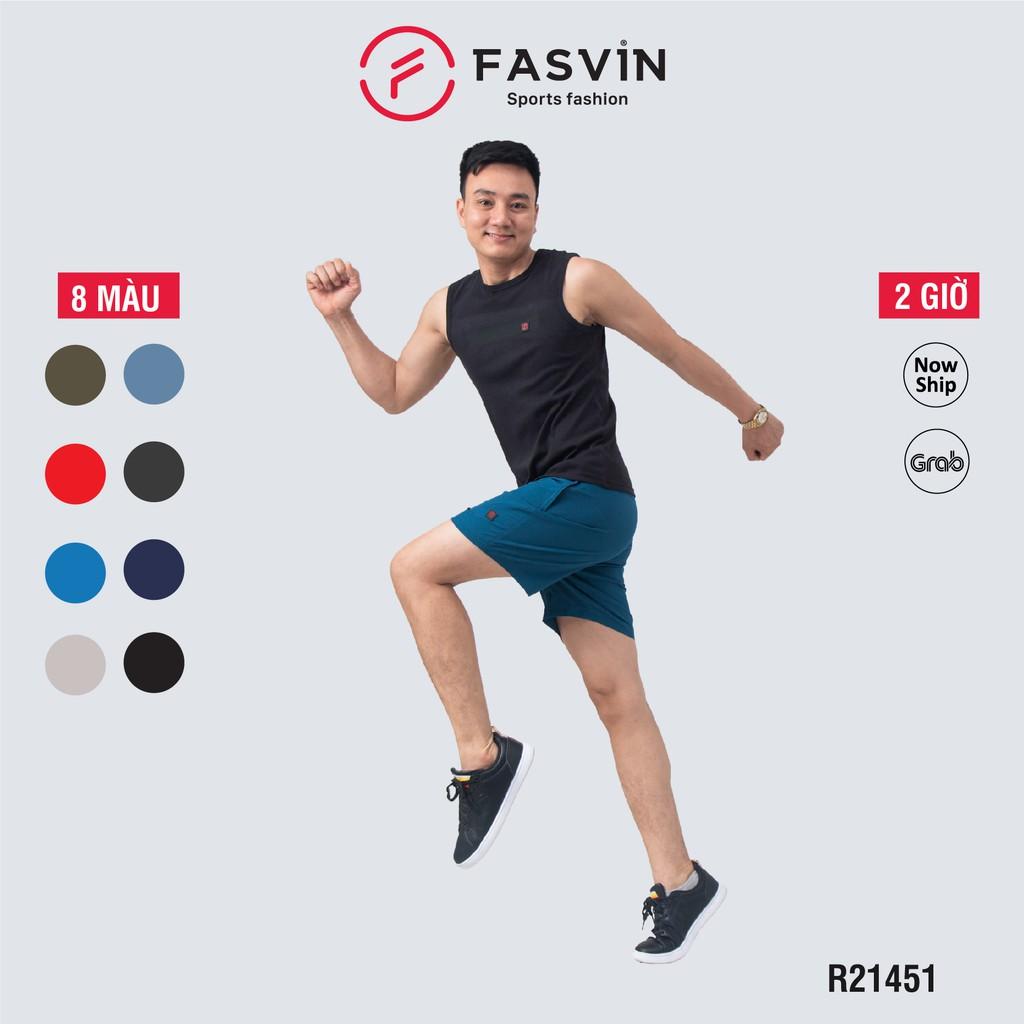  Quần đùi running nam Fasvin R21451.HN vải gió chun co giãn dùng khi thể thao hay mặc nhà