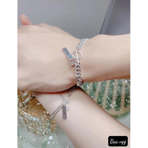 Lắc Tay Đôi, Vòng Cặp ️ Miễn Phí Khắc Theo yêu cầu ️Bạc Ta-Bạc Npj