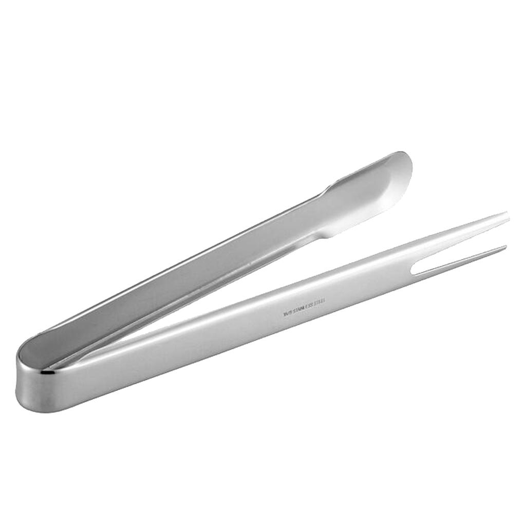 Stainless Steel Utility Kitchen Tongs Salad BBQ Meat Grill Tongs 24cm