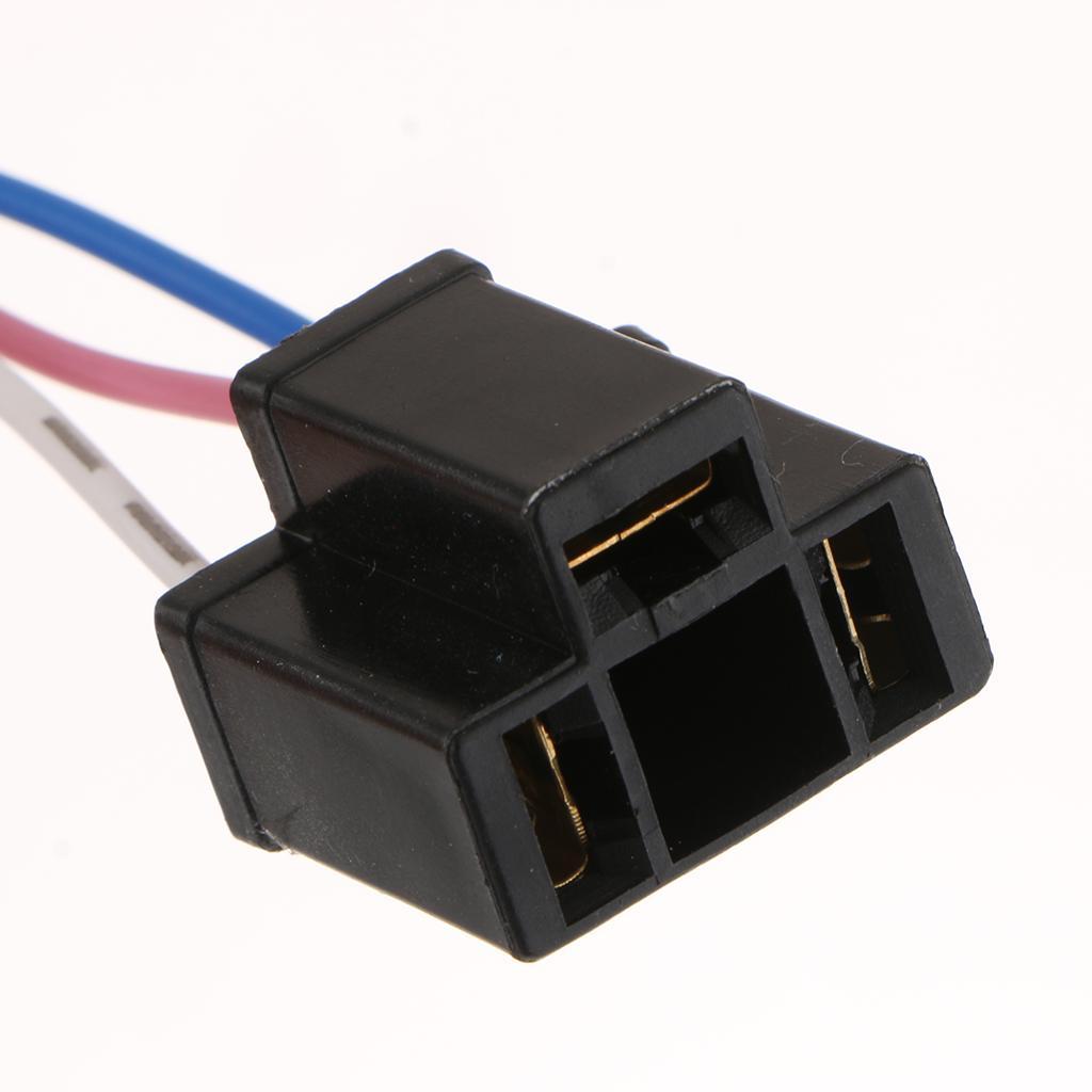 4PCS  Female Adapters Wiring Harness Socket with 4" Wire For Headlight Fog