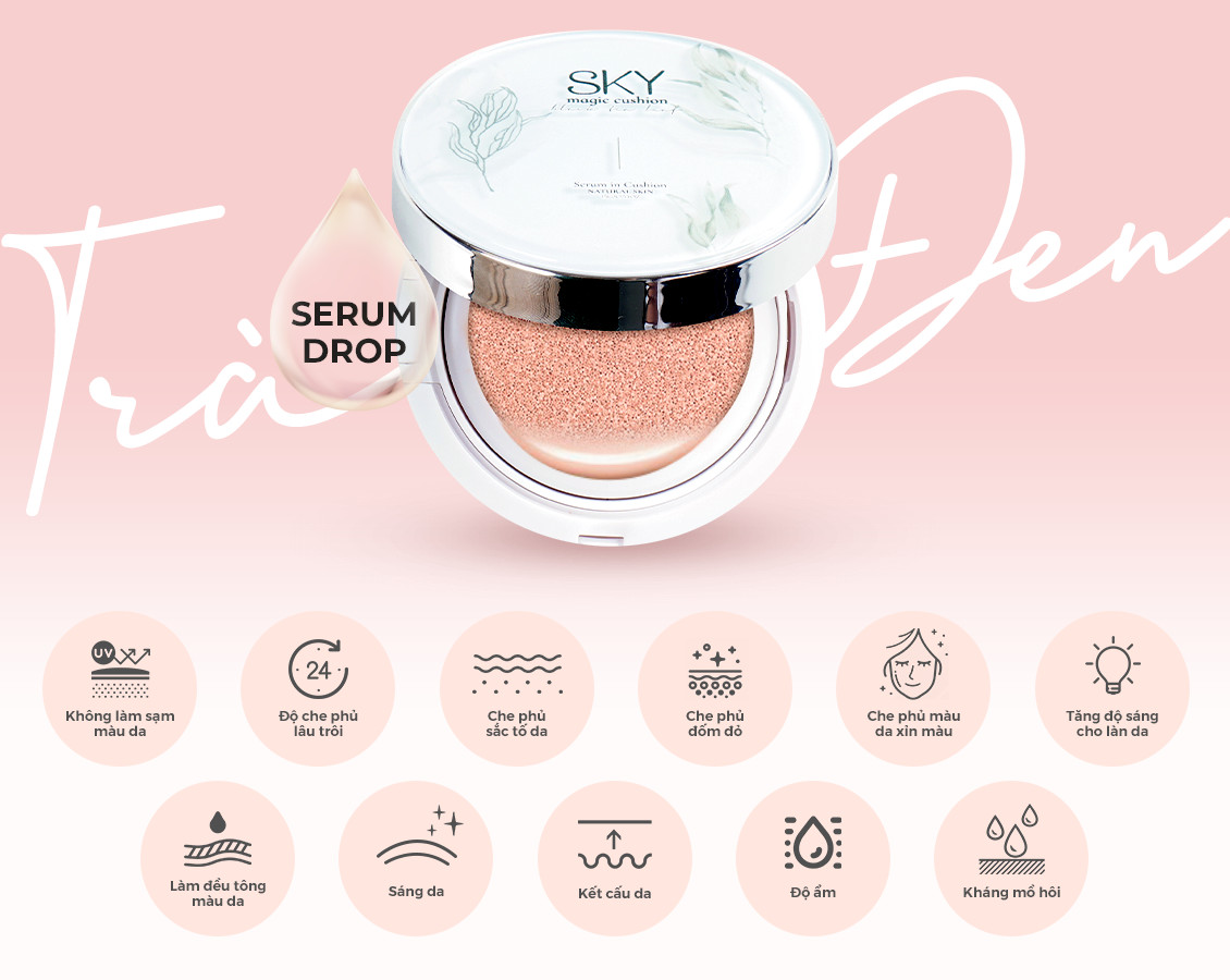 Phấn Hơi Sương SKY Phiên Bản Serum Trà Đen