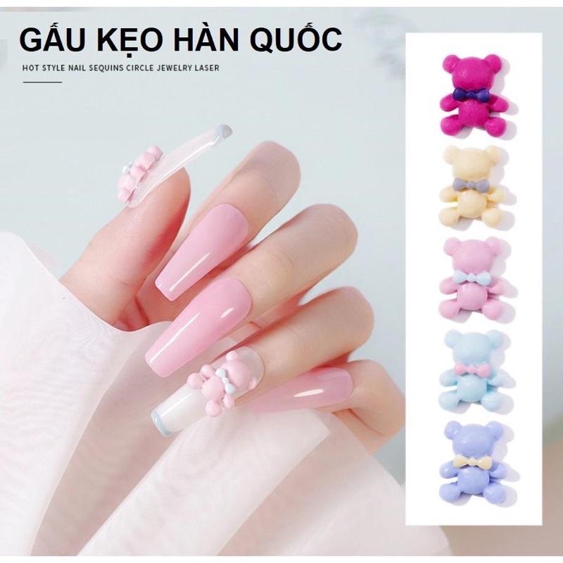 Charm Gấu, Nơ, Trái Tim, Con Thú Mix Màu Dùng Trang Trí Nail