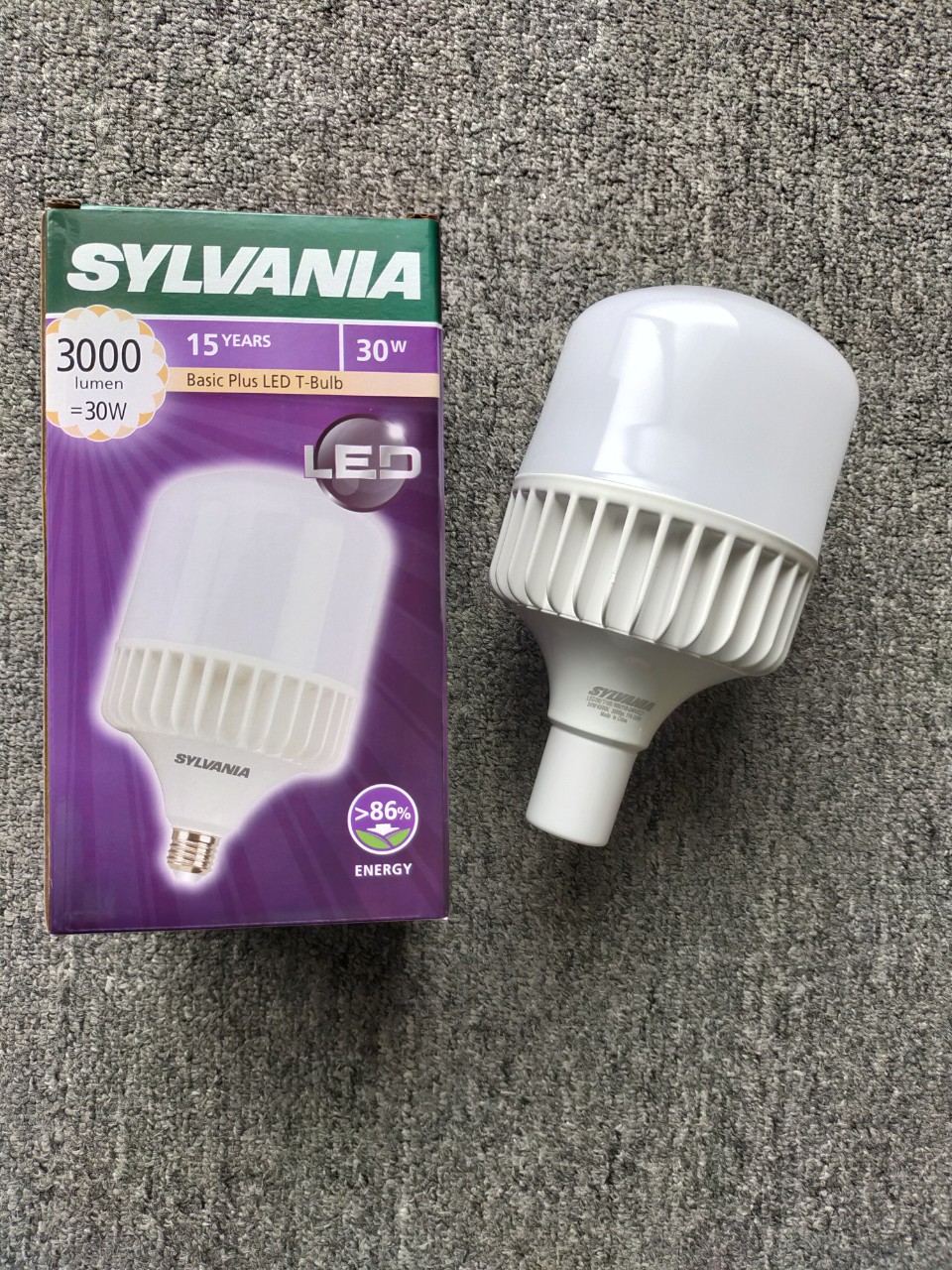 BÓNG ĐÈN LED BULB TRỤ SYLVANIA ĐẾ NHÔM NGUYÊN KHỐI E27 30W ÁNH SÁNG TRUNG TÍNH 4000K - - TIẾT KIỆM ĐIỆN NĂNG