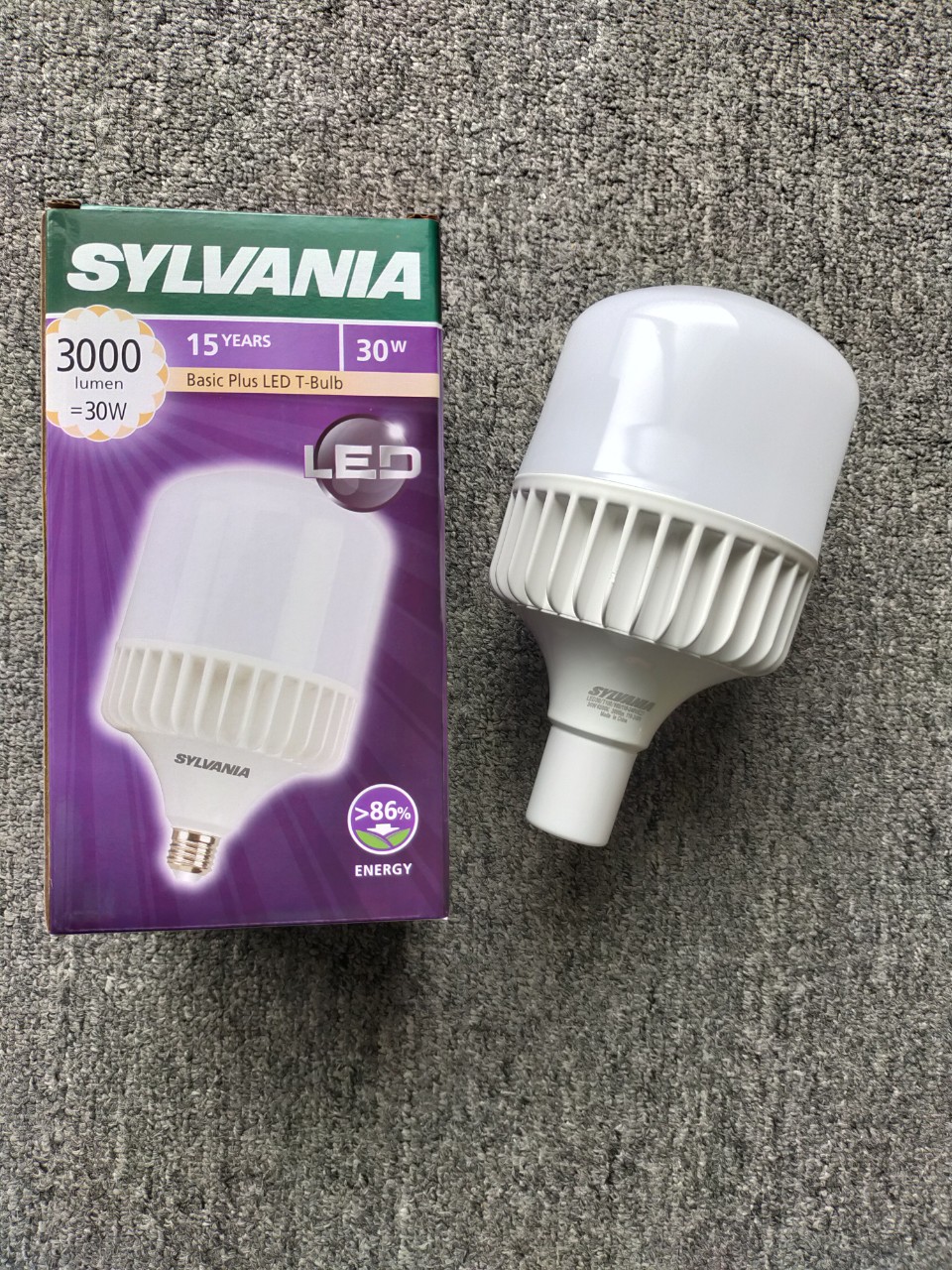 BÓNG ĐÈN LED BULB TRỤ SYLVANIA ĐẾ NHÔM NGUYÊN KHỐI E27 30W ÁNH SÁNG TRUNG TÍNH 4000K - [HÀNG CHÍNH HÃNG] - TIẾT KIỆM ĐIỆN NĂNG