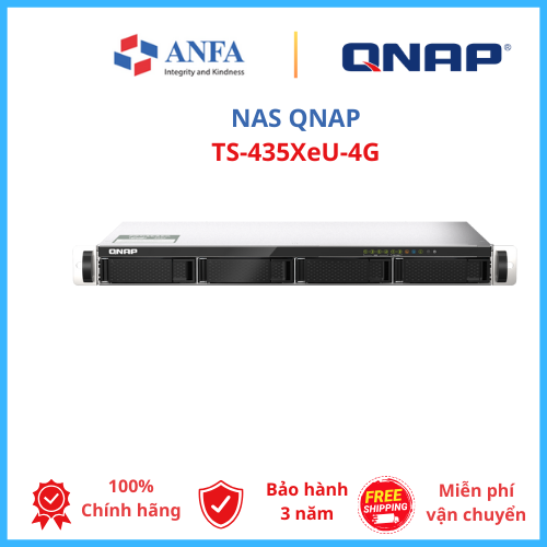 Thiết bị lưu trữ Nas QNAP, Model: TS-435XeU-4G - Hàng chính hãng