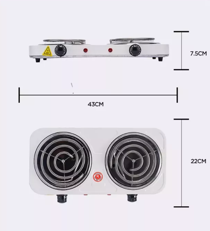 Bếp điện từ có thể điều chỉnh nhiệt độ Portable Electric 2000W Double Stove