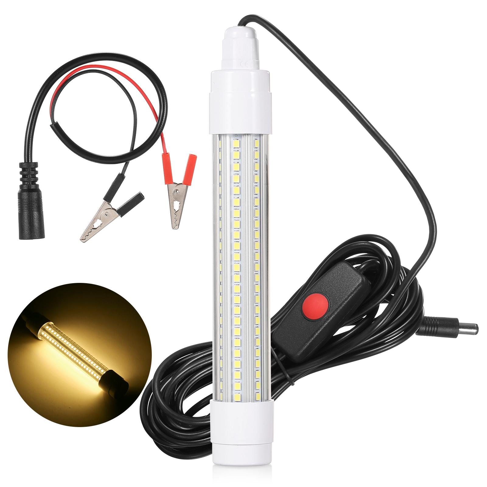 144 LED Submersible Fishing Light Underwater Fish Finder Lamp Night Fishing Lure Bait Light Fish Attracting Light