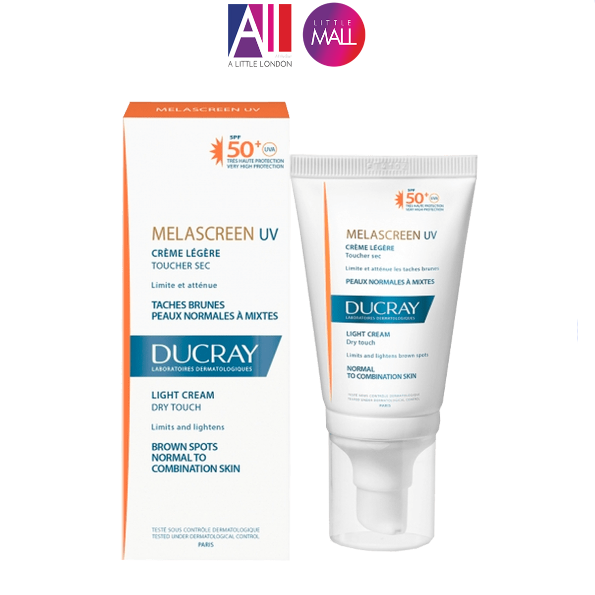 Kem chống nắng chuyên biệt cho da nám Ducray Melascreen Uv Light Cream Spf50+ 40ml (Nhập khẩu) - vỏ mới