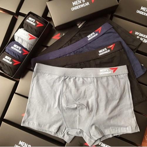 Quần Sịp Đùi Cotton, Quần Lót Nam Boxer Men 'Underwear Nhiều size, 4 Quần Trong 1 Hộp Sang Trọng