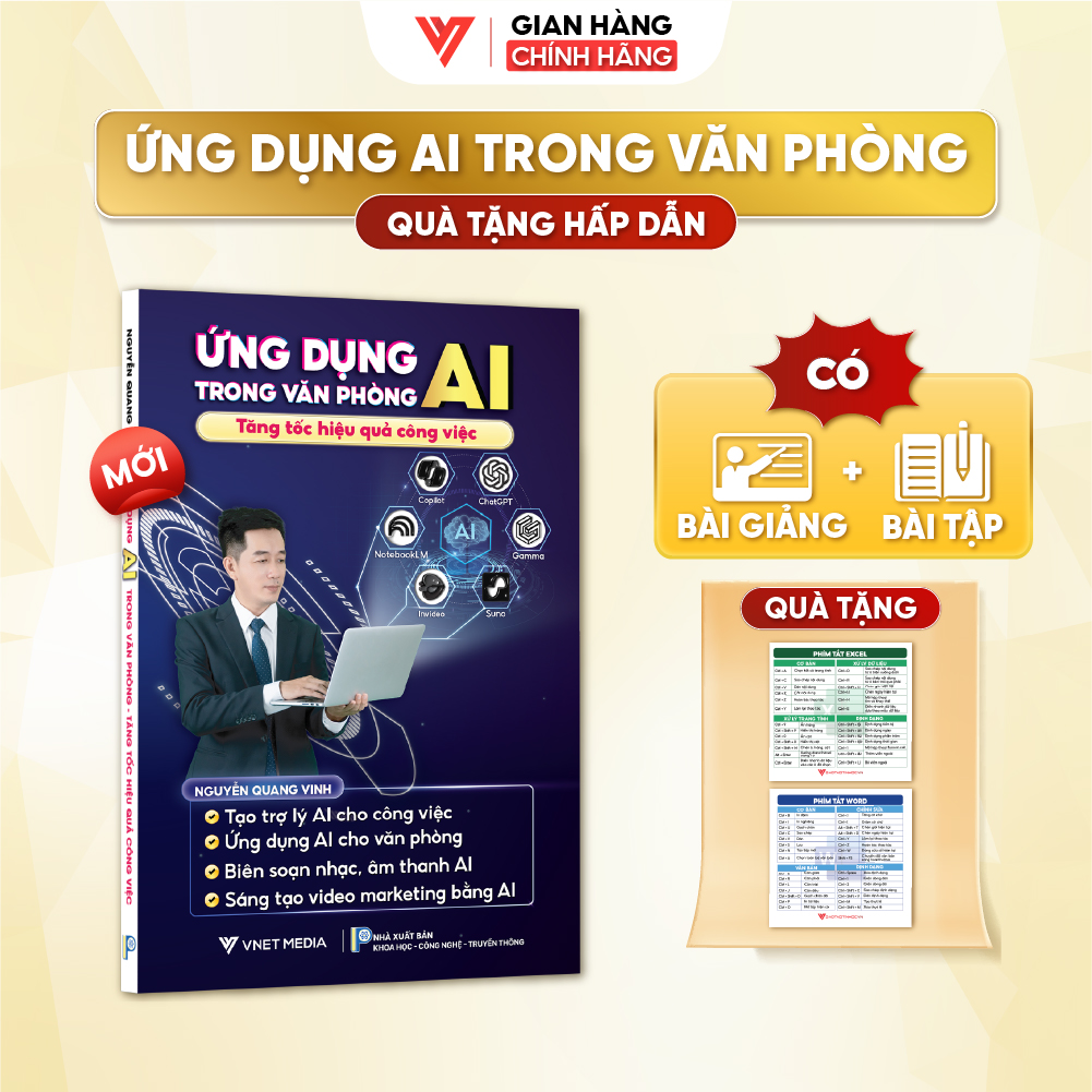Sách Ứng Dụng AI Ứng Dụng Văn Phòng - Tăng Tốc Hiệu Quả Công Việc