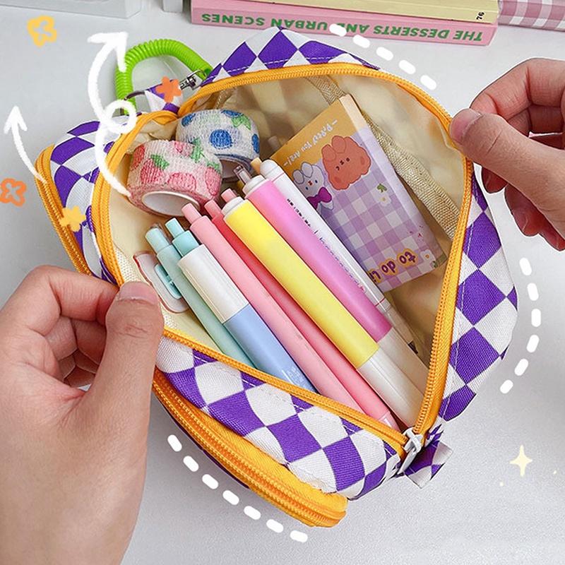 Tmdbyx Túi Đựng Bút Bằng Vải Bạt Sức Chứa Lớn Họa Tiết Hoạt Hình Sáng Tạo Cho Học Sinh Niche