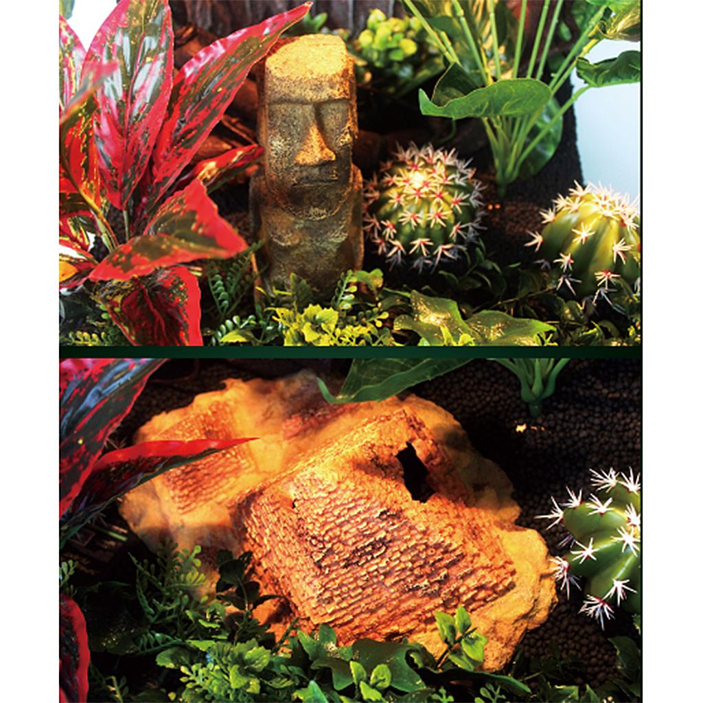 Resin Ornament for Reptile Box Terrarium Vivarium DIY Decoration #2 Pyramid