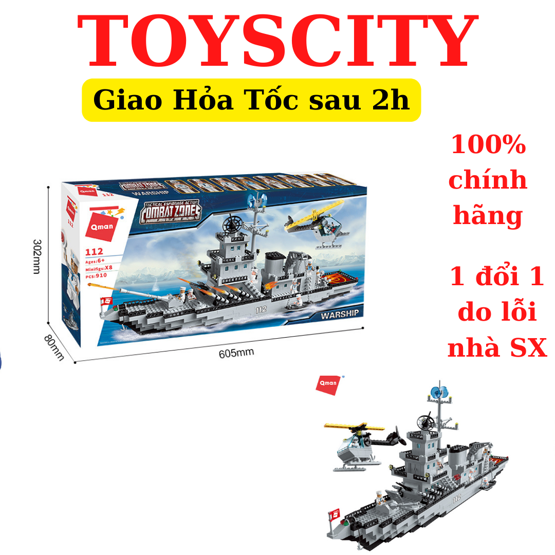 Đồ chơi lắp ghép, xếp hình Qman – Chiến hạm 112