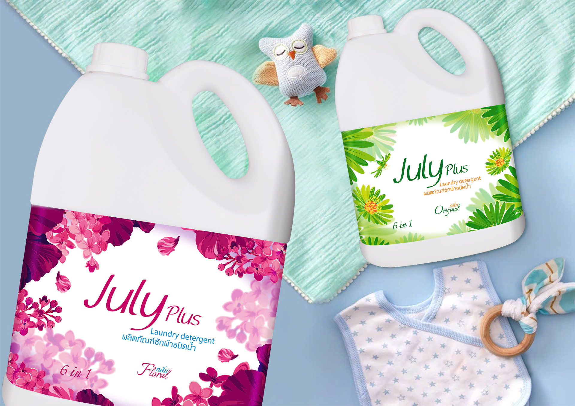 N­ước giặt xả cao cấp 6 in1 July Plus 3.5L - Hàng nhập khẩu Thái Lan