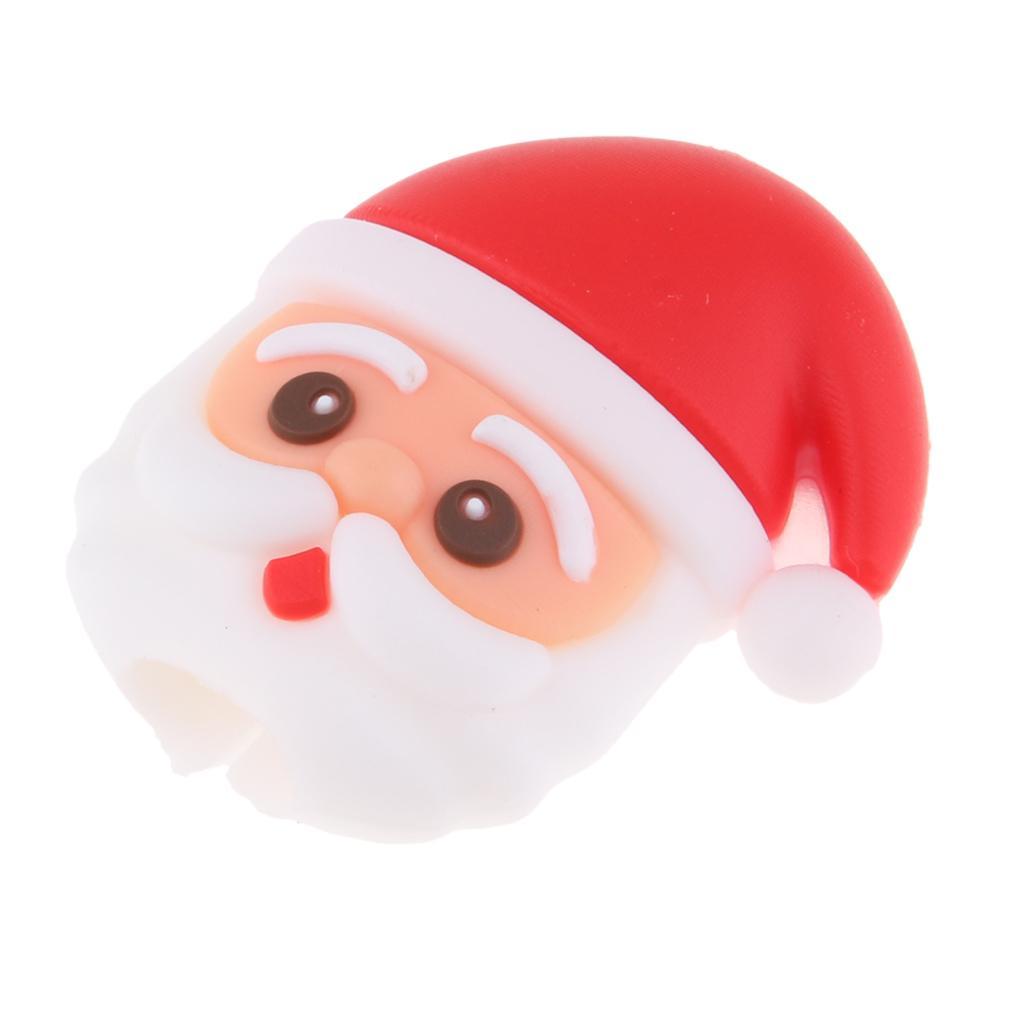 Christmas Data Line USB Charging Cable Earphone Cord Saver Protector Protection Cover for iPhone iPad Mobile Phone Tablet Cable