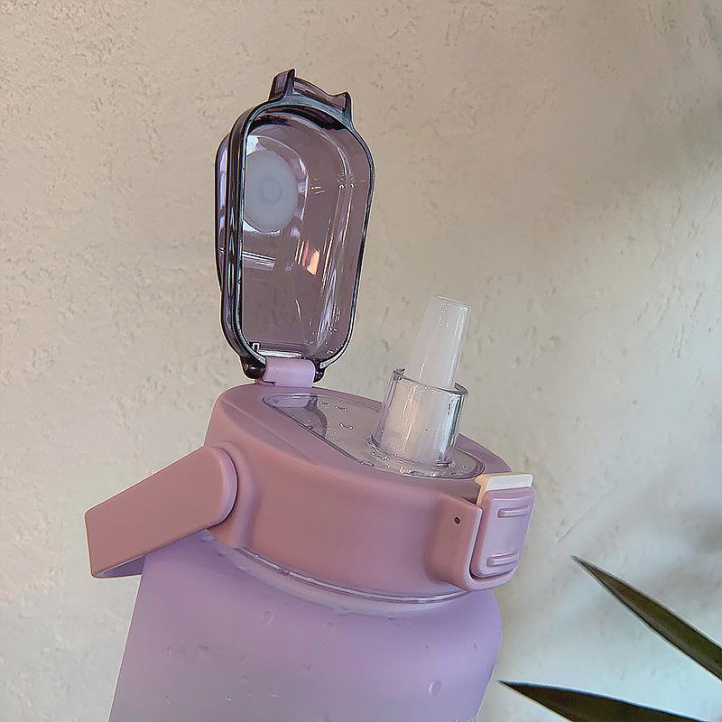2L Lớn Bình Nước Dễ Thương Có Ống Hút Cho Bé Gái Thể Thao Nhiệt Drinkware Du Lịch Lsotherm Bình Kid Nước Uống Bầu Tập Gym cốc Nhựa